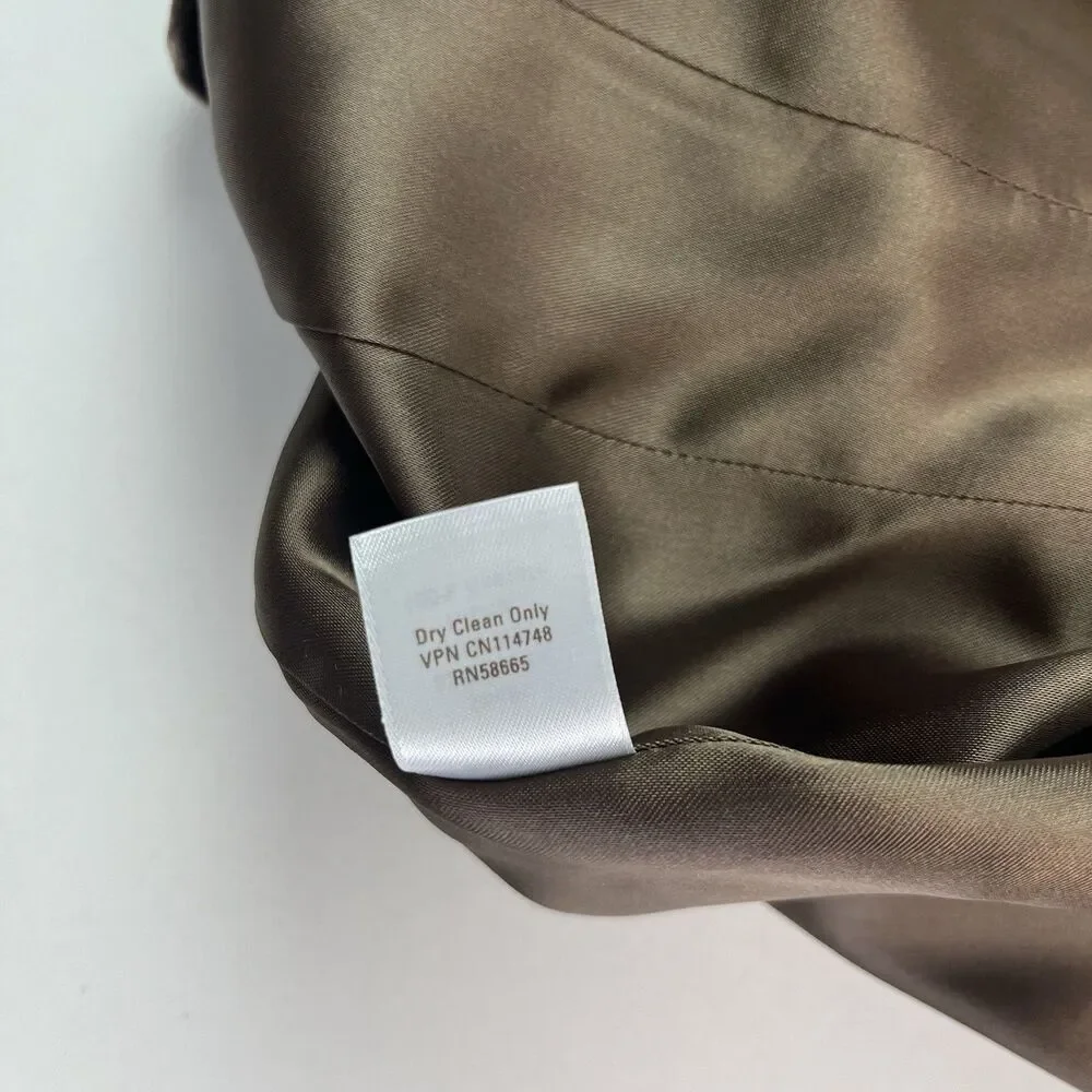 Caslon Velvet Brown Blazer 4P Silk Blend Academia Preppy Office Event Evening